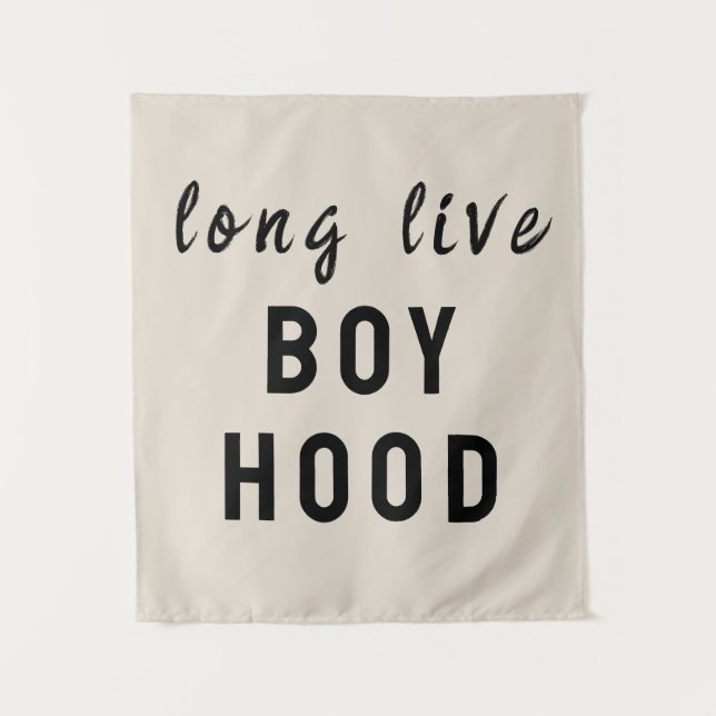 Long Live Boyhood Boy Room Nursery Playroom Wall Tapestry (Front)