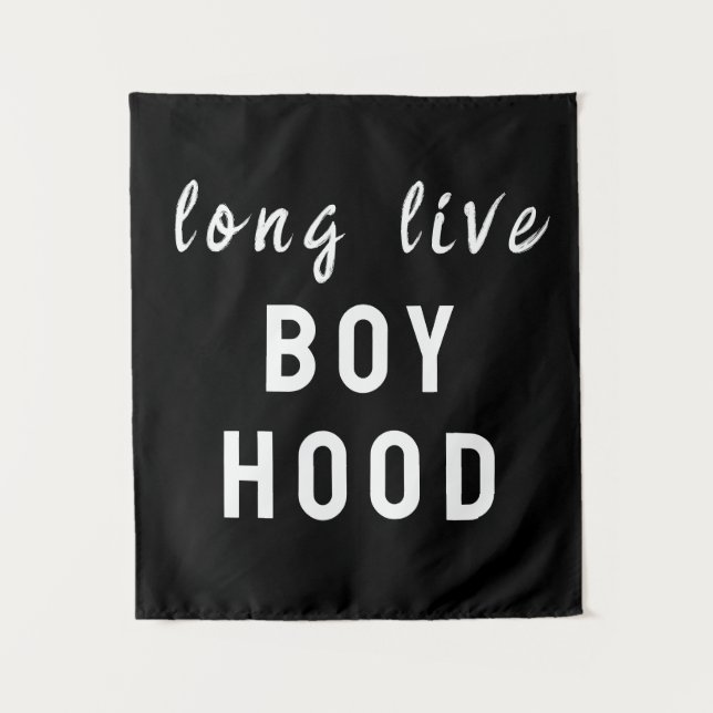 Long Live Boyhood Boy's Room Nursery Playroom Wall Tapestry (Front)