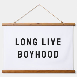 Long Live Boyhood Boy's Room Playroom Nursery Wall Hanging Tapestry