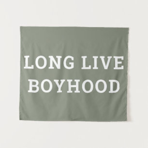 Long Live Boyhood Boy's Room Playroom Nursery Wall Tapestry