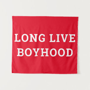Long Live Boyhood Boy's Room Playroom Nursery Wall Tapestry