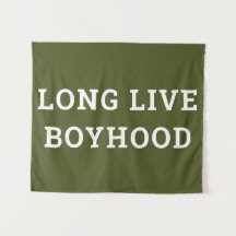 Long Live Boyhood Boy's Room Playroom Nursery Wall