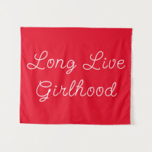 Long Live Girlhood Room Playroom Red Nursery Wall