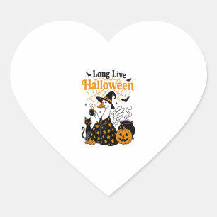 Long Live Halloween Goose Witch Heart Sticker