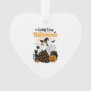 Long Live Halloween Goose Witch Ornament