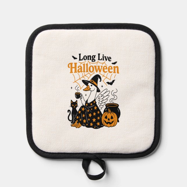 Long Live Halloween Goose Witch Pot Holder (Front)