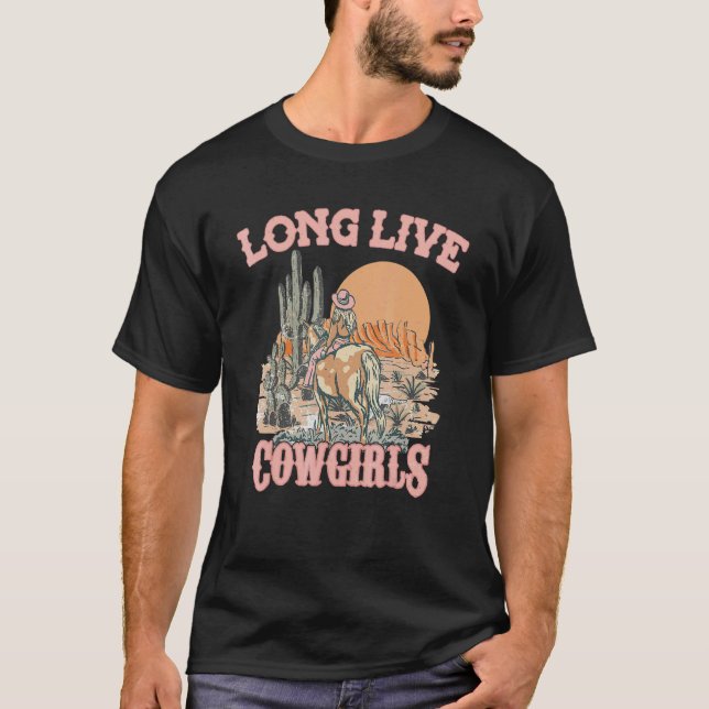 Long Live Howdy Rodeo Western Country Southern Cow T-Shirt (Front)