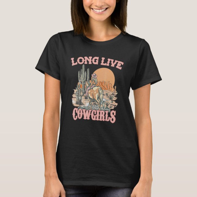 Long Live Howdy Rodeo Western Country Southern Cow T-Shirt (Front)