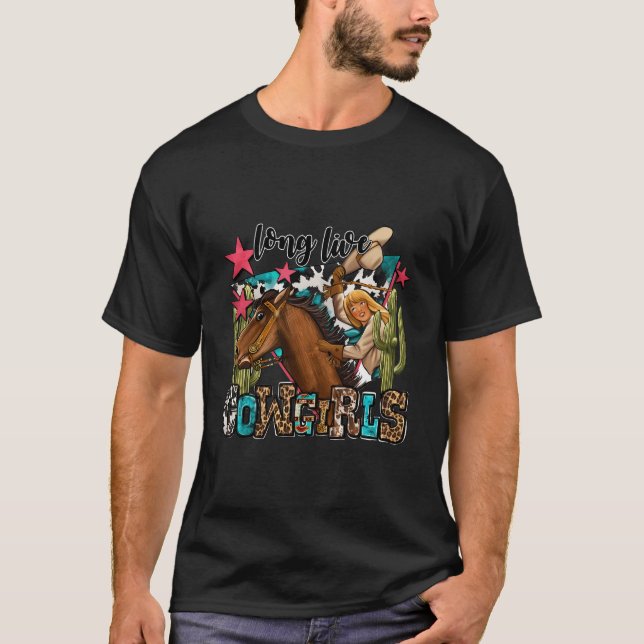 Long Live Howdy Rodeo Western Country Southern Cow T-Shirt (Front)