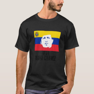 Long Live Hugo Chávez Face On Flag T-Shirt