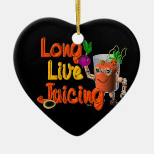 Long Live Juicing template Valxart.com Ceramic Tree Decoration