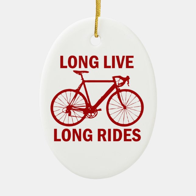 Long Live Long Rides Ceramic Tree Decoration (Front)