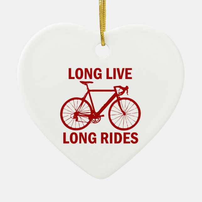 Long Live Long Rides Ceramic Tree Decoration (Front)