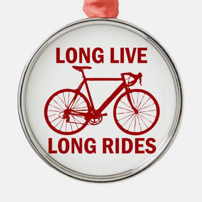 Long Live Long Rides Metal Tree Decoration (Front)