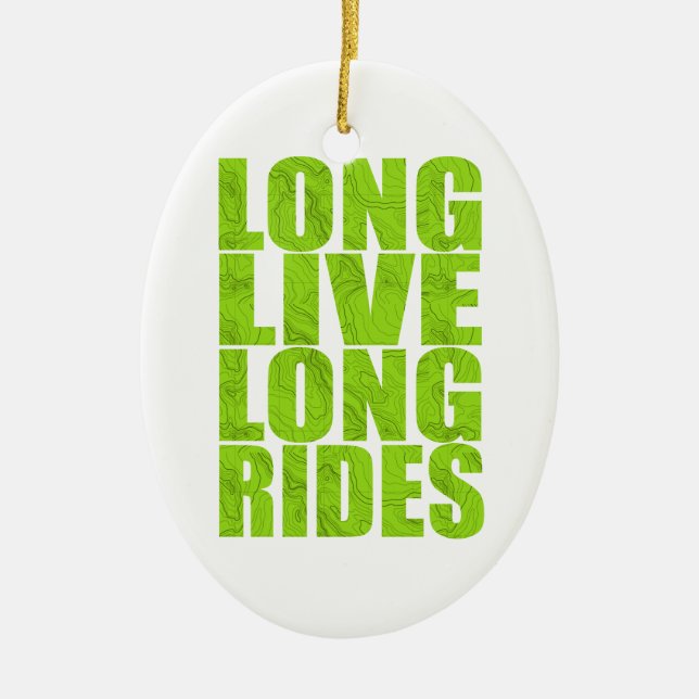 Long Live Long Rides (Topo) Ceramic Tree Decoration (Front)