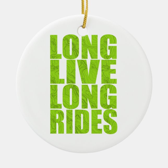 Long Live Long Rides (Topo) Ceramic Tree Decoration (Front)