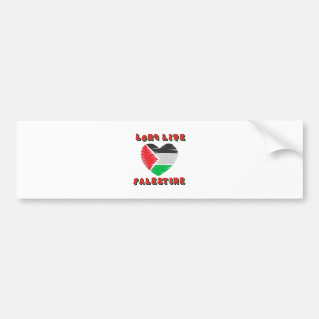 Long Live Palestine Bumper Sticker (Front)