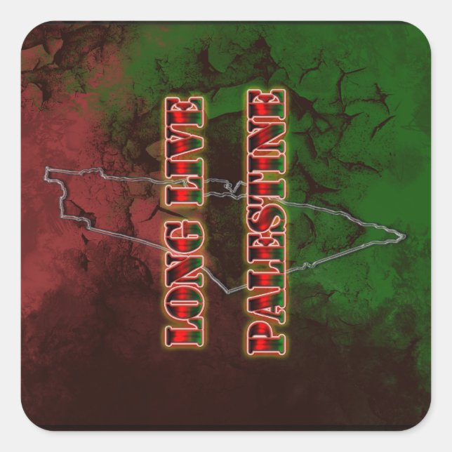 Long Live Palestine Grunge Sticker (Front)