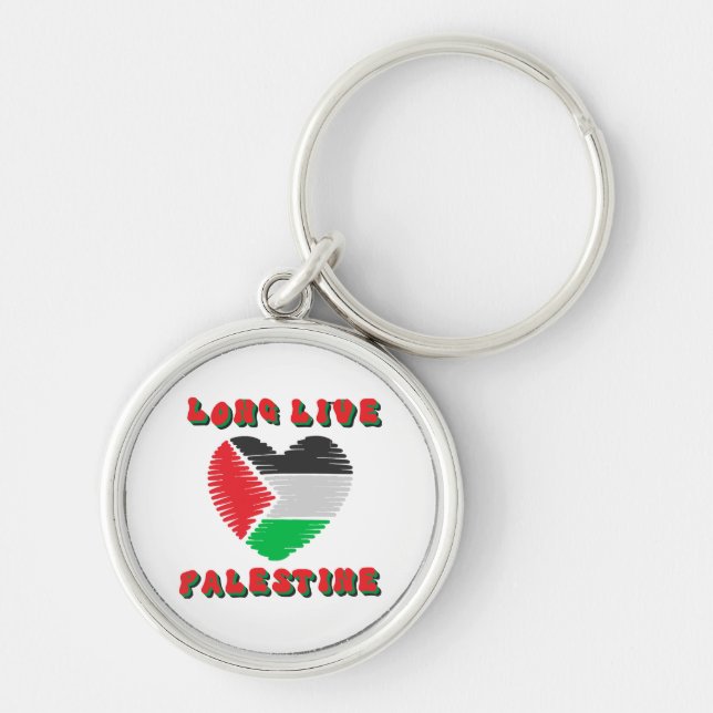 Long Live Palestine Key Ring (Front)