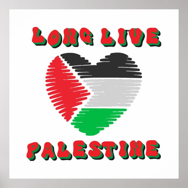 Long Live Palestine Poster (Front)