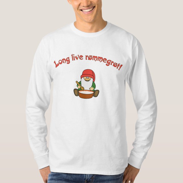 Long Live Rømmegrøt! (Rommegrot) T-Shirt (Front)