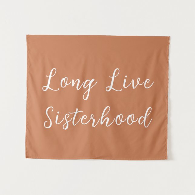 Long Live Sisterhood Room Playroom Nursery Wall Tapestry (Front (Horizontal))