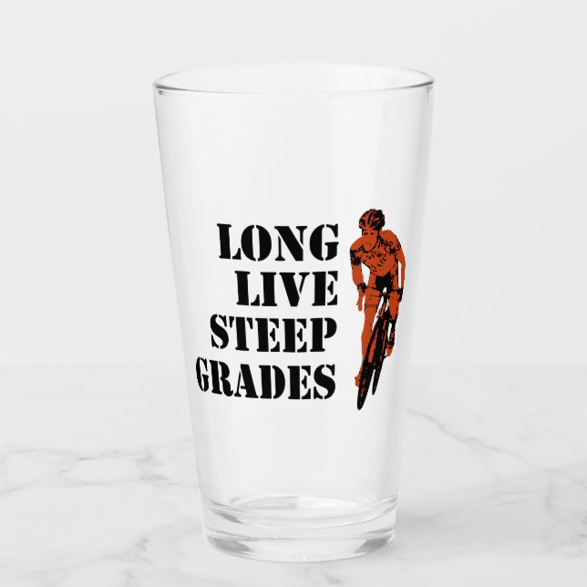 Long Live Steep Grades Cycling Glass (Front)