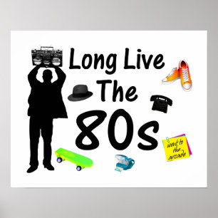Long Live The 80s Culture Poster