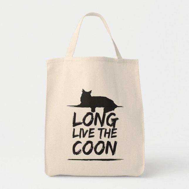 Long Live The Coon! Maine Coon shopping bag (Front)
