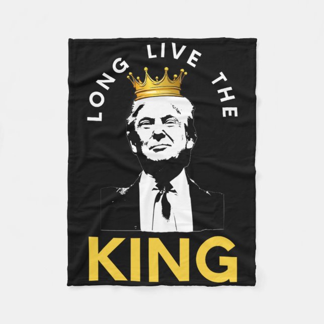 Long Live The King - Crown  Fleece Blanket (Front)