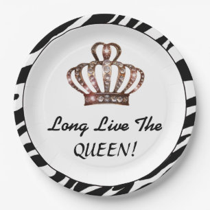 "Long Live The QUEEN!" Paper Plate