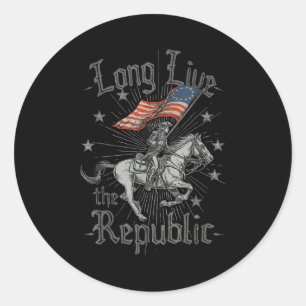 Long Live The Republic Us  Classic Round Sticker