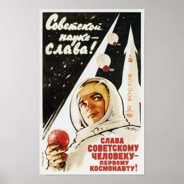 Long Live The Soviet Man - The First Cosmonaut Poster (Front)