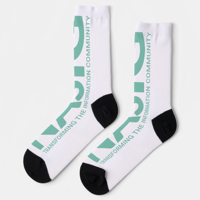 Long logo green socks (Left)