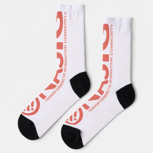 Long logo orange socks (Left)