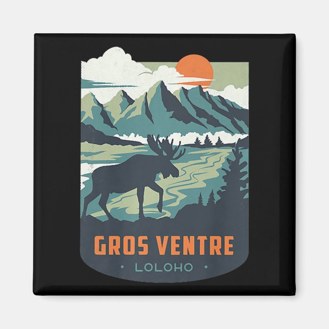 Long Long Honeymoon LOLOHO Gros Ventre Wilderness Magnet (Front)