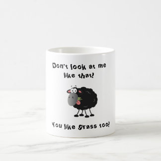 Long Lost Lamb: Grass Eating Black Sheep Coffee Mug