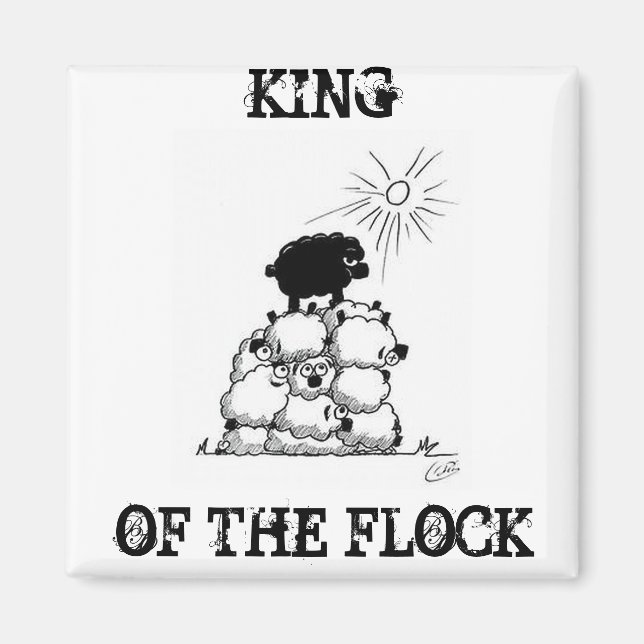 Long Lost Lamb: King Of The Flock Magnet (Front)