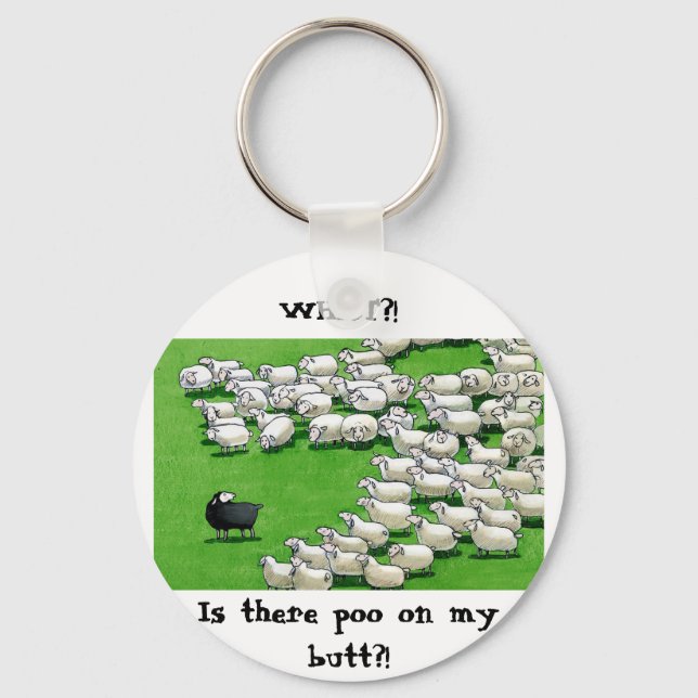 Long Lost Lamb: Sticky Butt Keychain (Front)