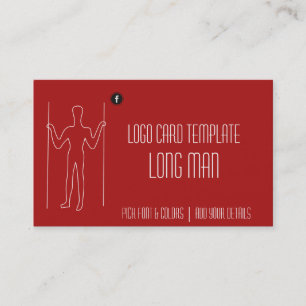 Long Man Giant Geoglyph Symbol Logo Business Card