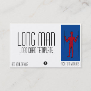 Long Man Giant Geoglyph Symbol Logo Business Card