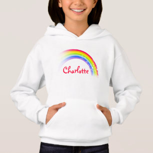 Long name rainbow grey red hoodie