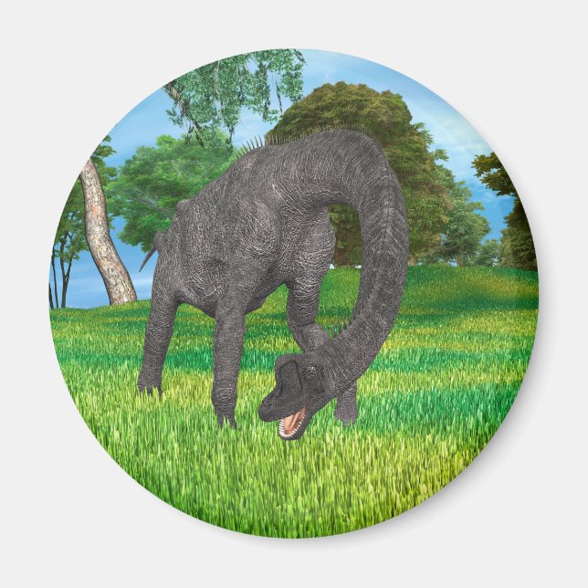 Long Neck Dinosaur Jungle Adventure Magnet (Front)