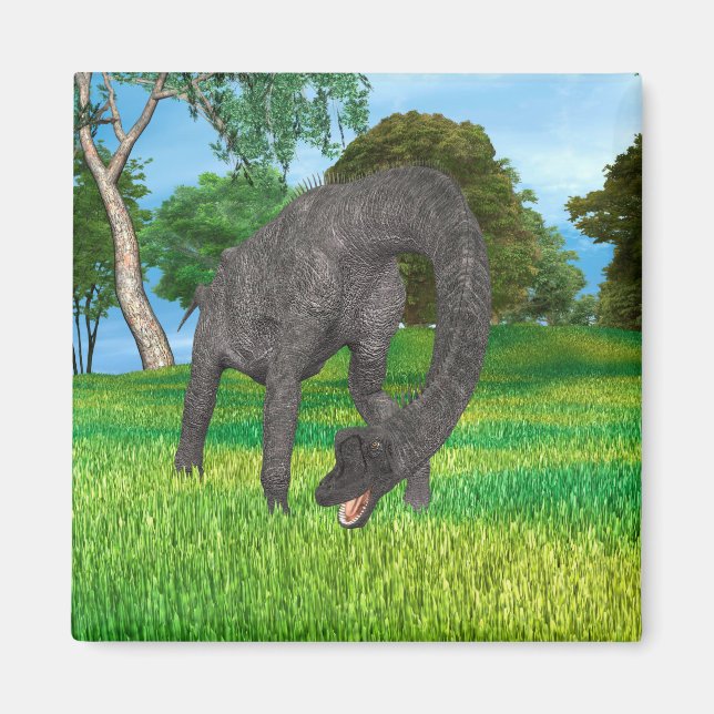 Long Neck Dinosaur Jungle Adventure Magnet (Front)