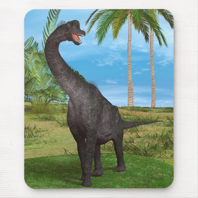 Long Neck Dinosaur Jungle Adventure Mouse Mat (Front)