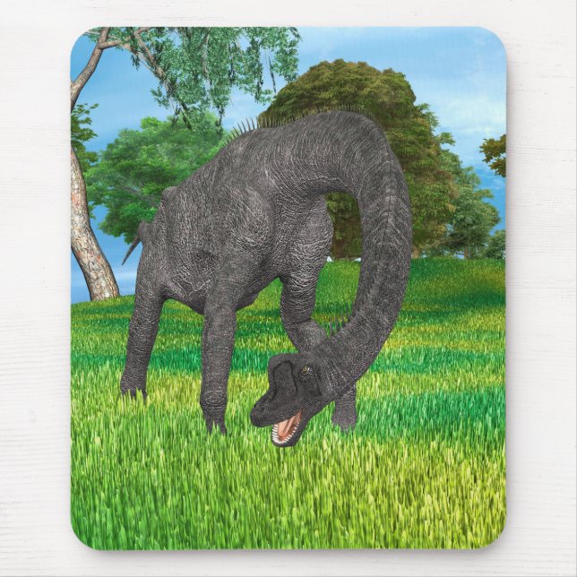 Long Neck Dinosaur Jungle Adventure Mouse Mat (Front)