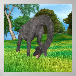 Long Neck Dinosaur Jungle Adventure Poster