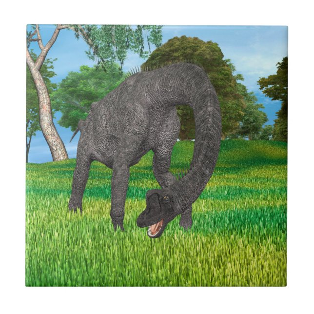 Long Neck Dinosaur Jungle Adventure Tile (Front)