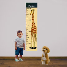 Long Neck Giraffe Growth Chart Add Child's Name