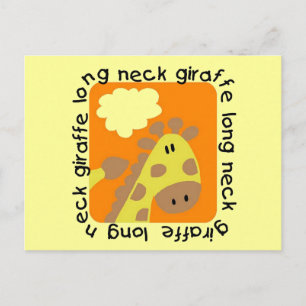 Long Neck Giraffe Tshirts and Gifts Postcard